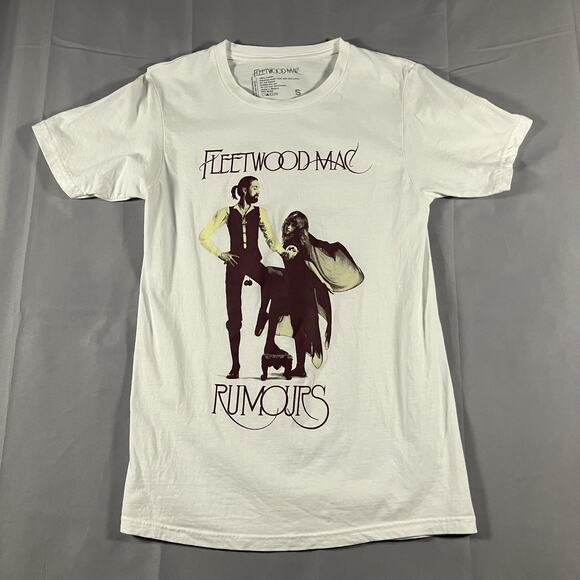 Fleetwood Mac Rumours Shirt Mens Small White Classic Rock Band Tee 2015 Graphic - Picture 1 of 9